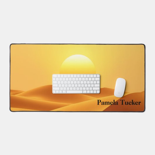 Boho Sun Abstract Amber Earthy Tones Bureaumat (Keyboard & Muis)