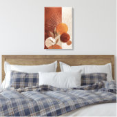 Boho Sun Abstract Terracotta Minimalistische Botan Canvas Afdruk (Insitu (Slaapkamer))