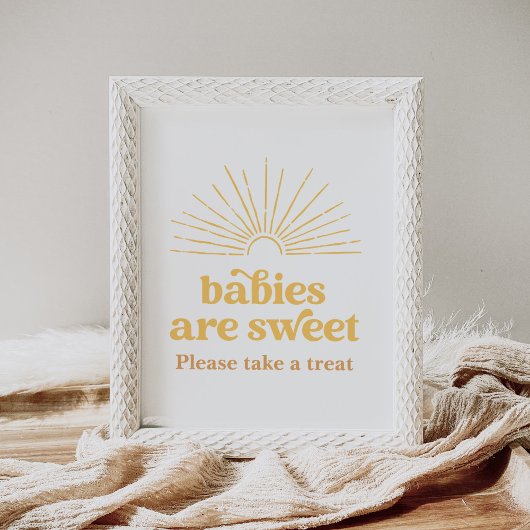 Boho Sun Baby shower Baby's zijn lief teken Poster