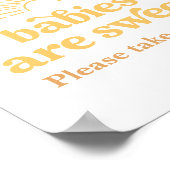 Boho Sun Baby shower Baby's zijn lief teken Poster (Hoek)