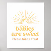 Boho Sun Baby shower Baby's zijn lief teken Poster (Voorkant)