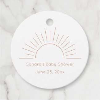 Boho Sun Baby shower Bedankjes Labels