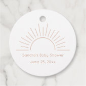 Boho Sun Baby shower Bedankjes Labels (Voorkant)
