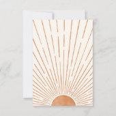 Boho Sun Baby shower Bedankkaart (Achterkant)