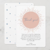 Boho Sun Baby Shower Bedankkaart Kaart (Voorkant / Achterkant)