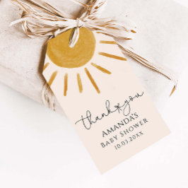 Boho Sun Baby shower Cadeaulabel