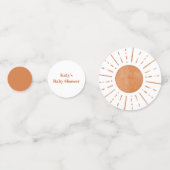Boho Sun Baby shower Confetti (Voorkanten)