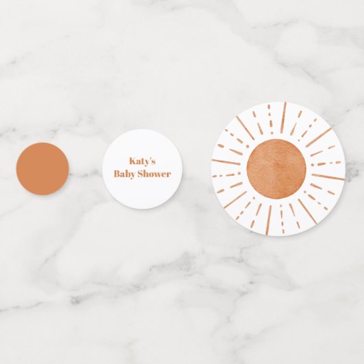 Boho Sun Baby shower Confetti (Voorkanten)