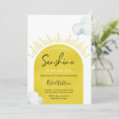 Boho Sun Baby shower Invitation Kaart (Staand voorkant)