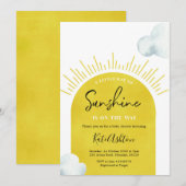 Boho Sun Baby shower Invitation Kaart (Voorkant / Achterkant)