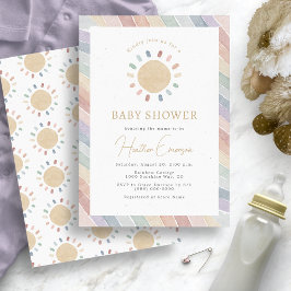 Boho Sun Baby shower Kaart