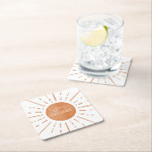 Boho Sun Baby shower Kartonnen Onderzetters (Insitu)