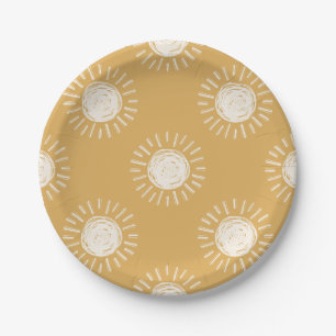 Boho Sun Baby shower Paper Borden Papieren Bordje