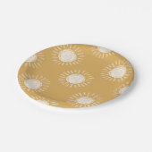 Boho Sun Baby shower Paper Borden Papieren Bordje (Gekanteld)