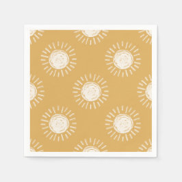 Boho Sun Baby shower Paper Napkins Servet