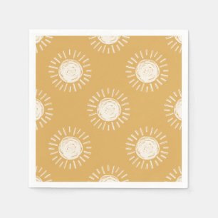 Boho Sun Baby shower Paper Napkins Servet