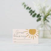 Boho Sun Baby shower raad hoeveel Informatiekaartje (Staand voorkant)