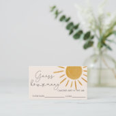 Boho Sun Baby shower raden hoeveel Snoepjes Informatiekaartje (Staand voorkant)