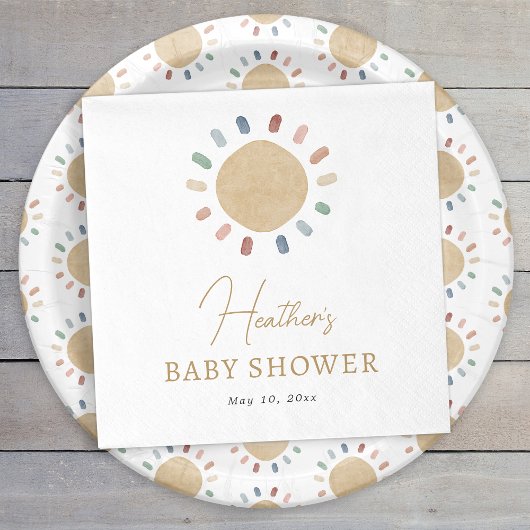Boho Sun Baby shower Servet