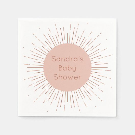 Boho Sun Baby shower Servet (Voorkant)