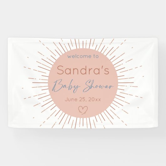 Boho Sun Baby shower Spandoek (Horizontaal)