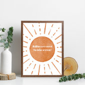 Boho Sun Baby shower Teken Poster