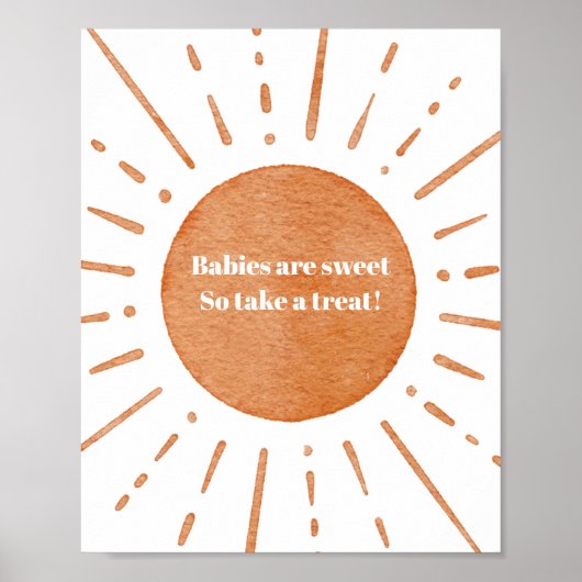 Boho Sun Baby shower Teken Poster (Voorkant)