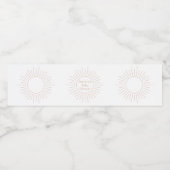 Boho Sun Baby shower Waterfles Etiket (Enkel label)