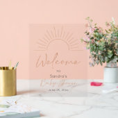 Boho Sun Baby shower Welcome Sign Acryl Bord (Huwelijk)