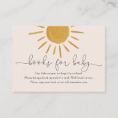 Boho Sun-Baby showers boeken voor Baby-afsluiter Informatiekaartje (Voorkant)