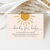 Boho Sun-Baby showers boeken voor Baby-afsluiter Informatiekaartje