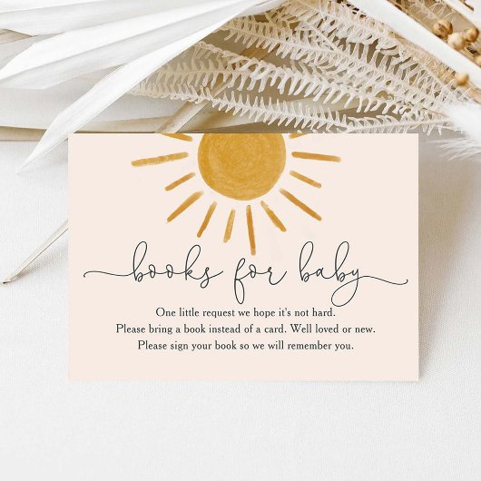 Boho Sun-Baby showers boeken voor Baby-afsluiter Informatiekaartje