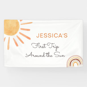 Boho Sun Backdrop Banner Little Sunshine Birthday