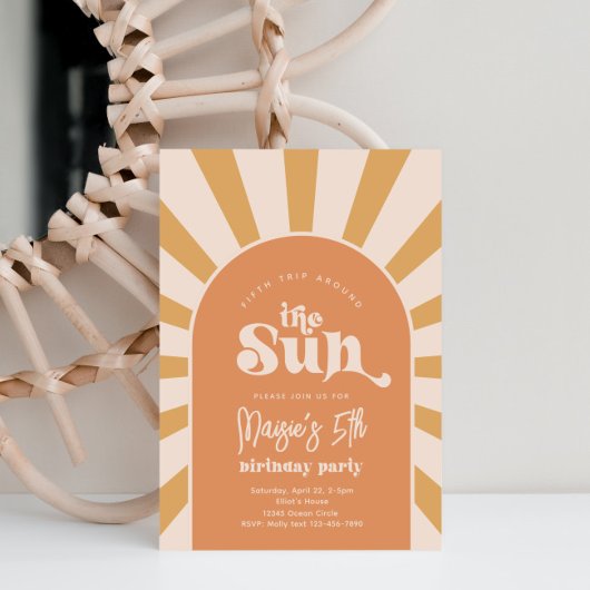 Boho Sun Birthday Invitation | Uitnodiging Girl Su