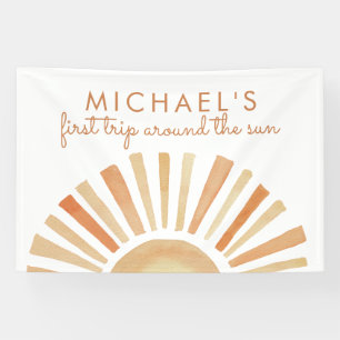 Boho Sun Birthday, Sunshine 1st Birthday Backdrop Spandoek