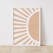 Boho Sun Boho Nursery Decor Wall Art Poster