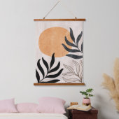 Boho sun botanische plant kunst abstract minimaal hangend wandkleed (Slaapkamer)