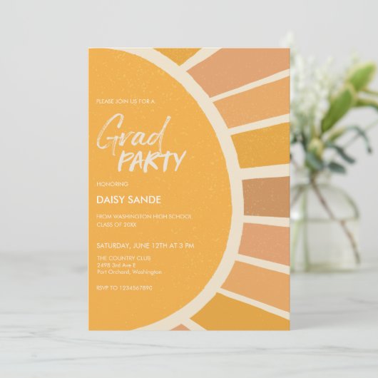 Boho Sun Class Graduation Party Foto Kaart