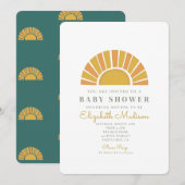 Boho Sun Colorful Baby shower Kaart (Voorkant / Achterkant)