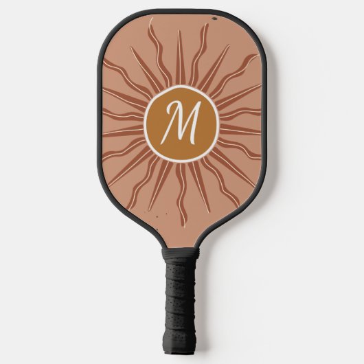 Boho Sun Custom Inital Pickleball Paddle (Achterkant)