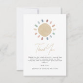 Boho Sun Dank je wel. Bedankkaart (Voorkant)