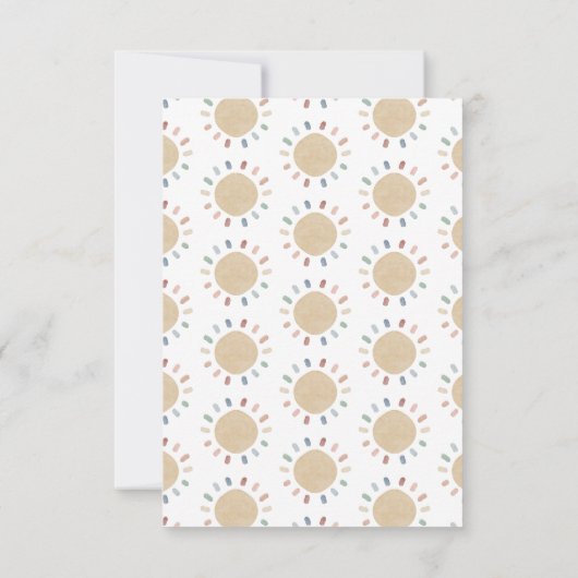 Boho Sun Dank je wel. Bedankkaart (Achterkant)