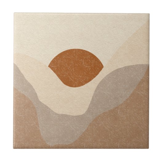Boho Sun Desert Sand Tegeltje (Voorkant)