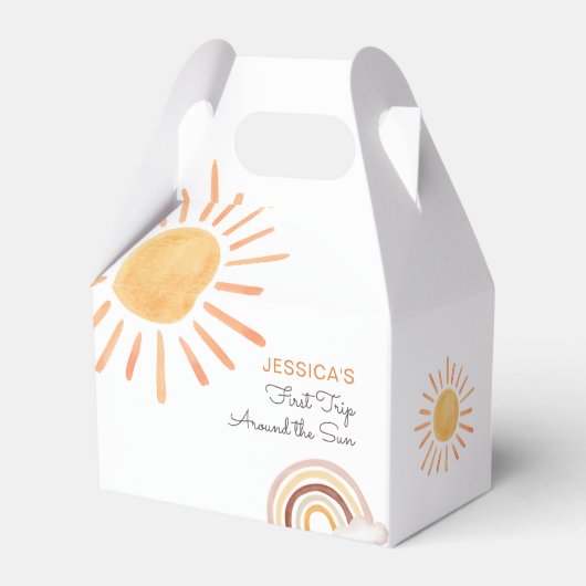 Boho Sun Favors Summer Little Sunshine Birthday Bedankdoosjes (Voorkant Zijde)