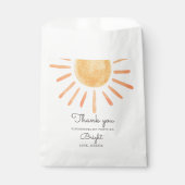 Boho Sun Favors Summer Little Sunshine Birthday Bedankzakje (Voorkant)