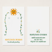 BOHO SUN Flowers Oorbel Sieraden Display Kaart (Voorkant /achterkant)