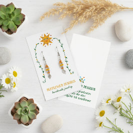 BOHO SUN Flowers Oorbel Sieraden Display Kaart