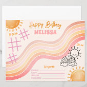 Boho Sun Girls Coloring Activity Page (Voorkant / Achterkant)