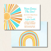 Boho Sun, Here Comes The Son, Blue Orange Rainbow Kaart