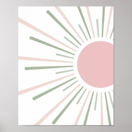 Boho Sun Kinder inrichting Poster